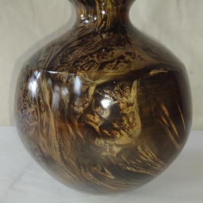 Large, Hand Crafted, Turned Wood Vase by Bobby Phillips- Dyed Big Leaf Maple Burl (#6).