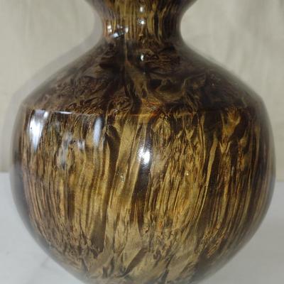 Large, Hand Crafted, Turned Wood Vase by Bobby Phillips- Dyed Big Leaf Maple Burl (#6).
