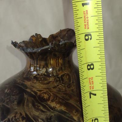 Large, Hand Crafted, Turned Wood Vase by Bobby Phillips- Dyed Big Leaf Maple Burl (#6).