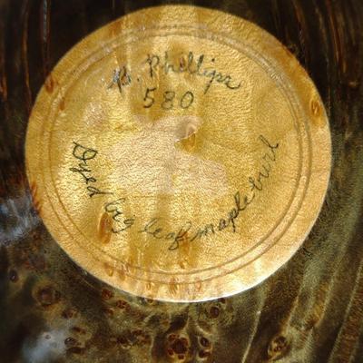 Large, Hand Crafted, Turned Wood Vase by Bobby Phillips- Dyed Big Leaf Maple Burl (#6).