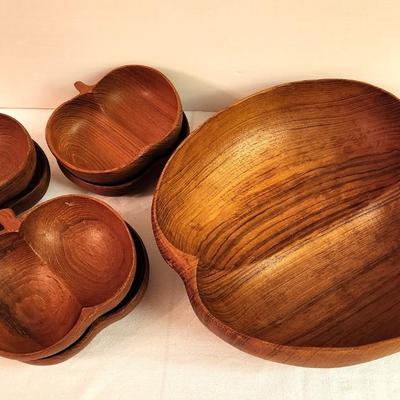 Lot #47 Vintage Monkey Wood Salad Set - Mid Century Modern