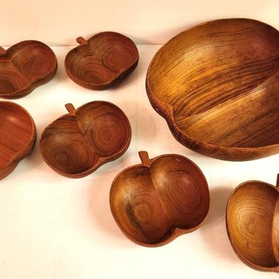 Lot #47 Vintage Monkey Wood Salad Set - Mid Century Modern
