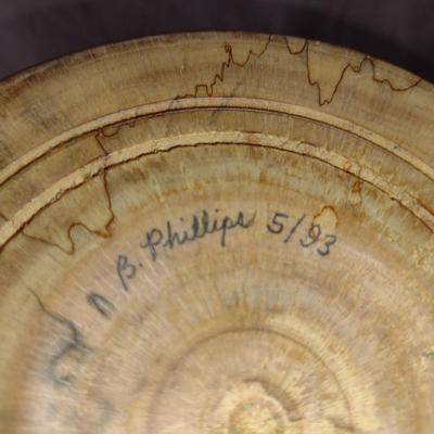 Large, Hand Crafted, Turned Wood Vase by Bobby Phillips- Monkey Puzzle Wood (#7)