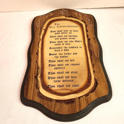Lot #50 Vintage Ten Commandments Wall Piece