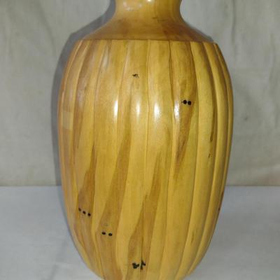 Large, Hand Crafted, Turned Wood Vase by Bobby Phillips- Box Elder (#9).