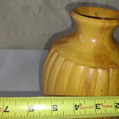 Large, Hand Crafted, Turned Wood Vase by Bobby Phillips- Box Elder (#9).