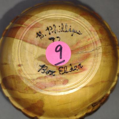 Large, Hand Crafted, Turned Wood Vase by Bobby Phillips- Box Elder (#9).