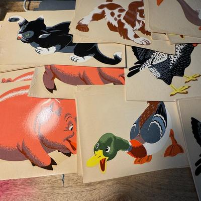 Vintage stack of 1950's Farm Animal transfers.