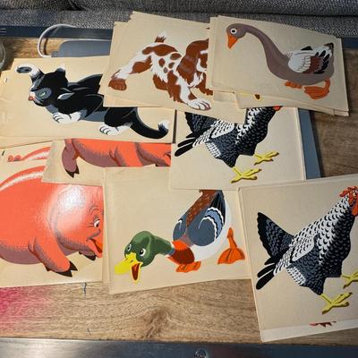 Vintage stack of 1950's Farm Animal transfers.