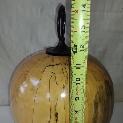 Large, Hand Crafted, Turned Wood Vase by Bobby Phillips- Box Elder and Ebony (#12).