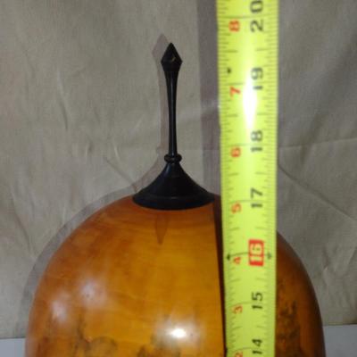 Large, Hand Crafted, Turned Wood Vase by Bobby Phillips- Box Elder and Ebony (#14).