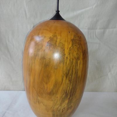 Large, Hand Crafted, Turned Wood Vase by Bobby Phillips- Box Elder and Ebony (#14).