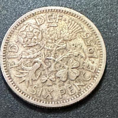 1956 Six Pence Dei Gratia Regina Elizabeth 11