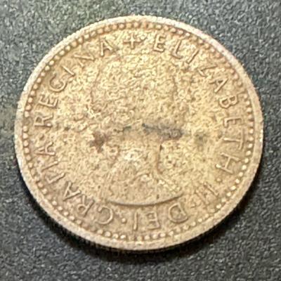 1956 Six Pence Dei Gratia Regina Elizabeth 11