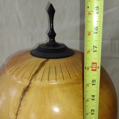 Large, Hand Crafted, Turned Wood Vase by Bobby Phillips- Box Elder and Ebony (#15).