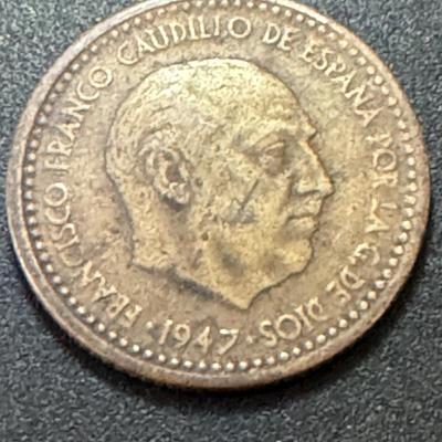 1947 Una Peseta Francisco Franko Caudilio