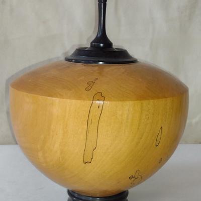 Large, Hand Crafted, Turned Wood Vase by Bobby Phillips- Maple and Ebony (#16).