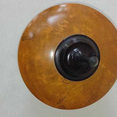 Large, Hand Crafted, Turned Wood Vase by Bobby Phillips- Maple and Ebony (#16).