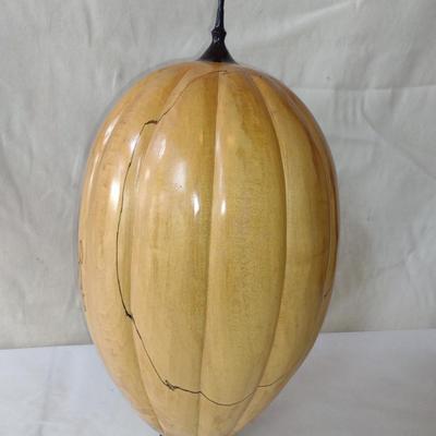 Large, Hand Crafted, Turned Wood Vase by Bobby Phillips- Spalted Maple and Ebony (#17).