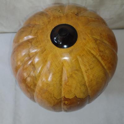 Large, Hand Crafted, Turned Wood Vase by Bobby Phillips- Spalted Maple and Ebony (#17).