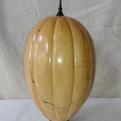 Large, Hand Crafted, Turned Wood Vase by Bobby Phillips- Spalted Maple and Ebony (#17).