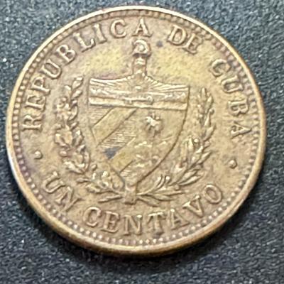 1943 Republic De Cuba Un Centavo