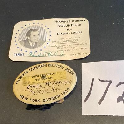 1924 Telegraph Delivery Pin and More