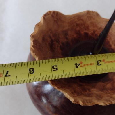 Large, Hand Crafted, Turned Wood Vase by Bobby Phillips- Red Mallee and Ebony (#19).
