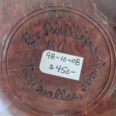Large, Hand Crafted, Turned Wood Vase by Bobby Phillips- Red Mallee and Ebony (#19).