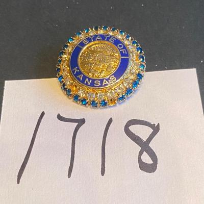 Vintage State Of Kansas Pin