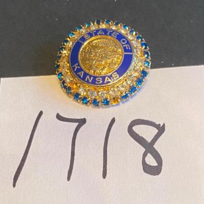 Vintage State Of Kansas Pin