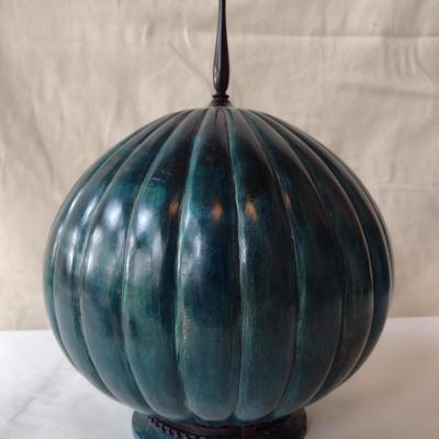 Large, Hand Crafted, Turned Wood Vase by Bobby Phillips- Maple Burl, Ebony, and Found Metal (#20).