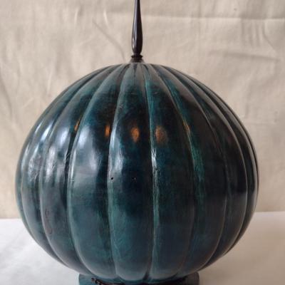 Large, Hand Crafted, Turned Wood Vase by Bobby Phillips- Maple Burl, Ebony, and Found Metal (#20).