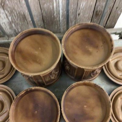 Vintage Plastic Canister Faux Wood