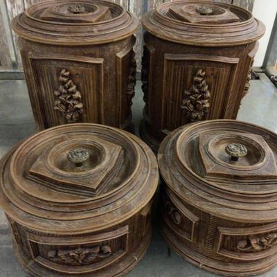 Vintage Plastic Canister Faux Wood