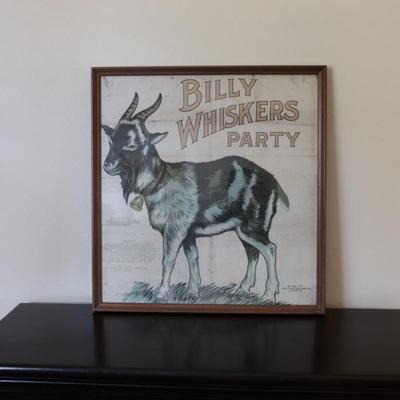 1915, Billy Whiskers Party Lithograph Game Framed Poster