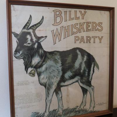 1915, Billy Whiskers Party Lithograph Game Framed Poster
