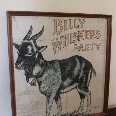 1915, Billy Whiskers Party Lithograph Game Framed Poster