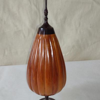 Large, Hand Crafted, Turned Wood Vase by Bobby Phillips- Cherry and Ebony (#23).
