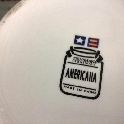 Patriotic Pottery Canister Set of Three