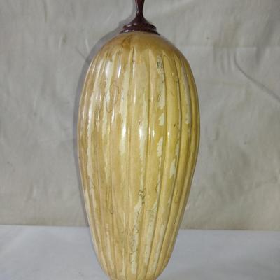 Large, Hand Crafted, Turned Wood Vase by Bobby Phillips- Maple and Walnut (#25).