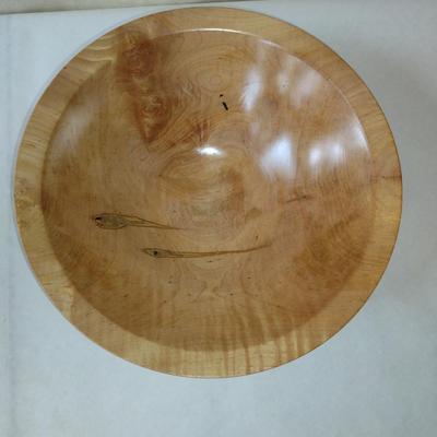 Large, Hand Crafted, Turned Wood Bowl by Bobby Phillips- Maple (#27).