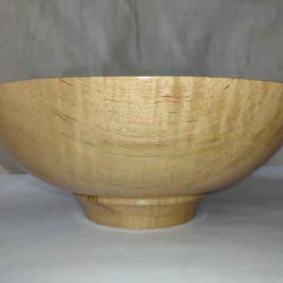 Large, Hand Crafted, Turned Wood Bowl by Bobby Phillips- Maple (#27).