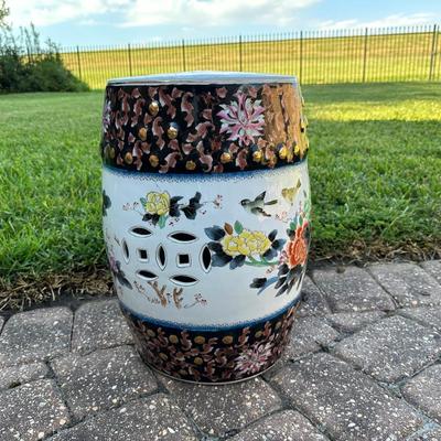 Vintage Hand Painted Garden Stool
