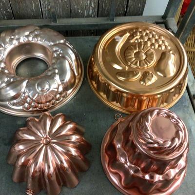 Copper Metal Jello Molds