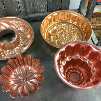 Copper Metal Jello Molds