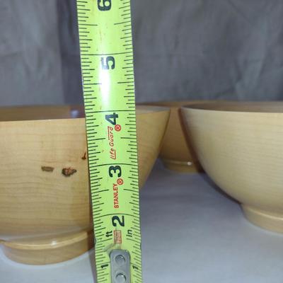 Set of Four Hand Crafted, Turned Wood Bowls by Bobby Phillips- Maple (#30).