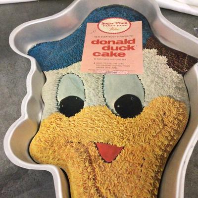 Donald Duck Soft Drink Stickers and Cake Pan