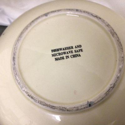 Four Large Pottery Serving Bowls