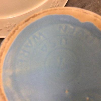 Four Large Pottery Serving Bowls